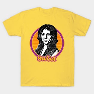 Steve Priest Sweet  // Retro 1970s Style Fan Art Design T-Shirt